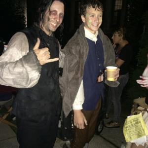 Its a wrap! Ryan as Bertie with Jack the Ripper in Blood and Fear season 3 of Sleepy Hollow