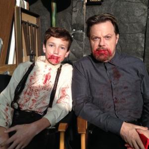 Young Wolfe and Wolfe (AKA Eddie Izzard) on set and ready to shoot