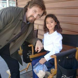With Liam Neeson on the set of A Walk among the Tombstones