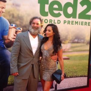 Patrick Walsh and Vitoria Setta at Ted 2 premiere in New York.
