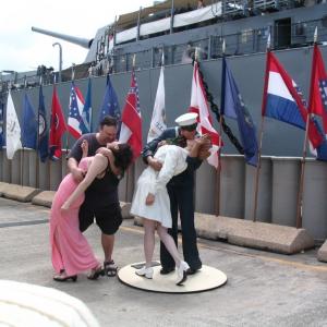Photo taken near the statue by USS Missouri. Pearl Harbor Memorial Park.