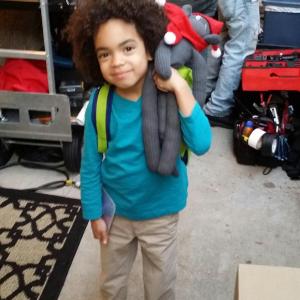 Jayden as Matthew on the set of After Ours
