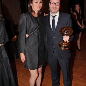 Frank Ilfman and Susana Nakatani-Ilfman at the 40th Saturn Awards. Winner for Best Music 'Big Bad Wolves'