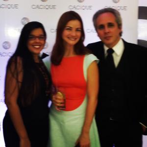Wara Gonzlez Linel Hernndez and Pedro Cabiya on the launching of Cacique Films