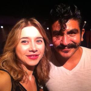Olesya Rulin & Pedro Nicanor Hoyos behind the scenes on the set of Powers