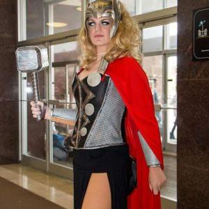 Cynthia as Lady Thor featured in Marvelcoms Costoberfest 2014