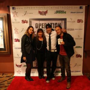 At the premiere of Operation Rock the Troops