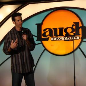 Performing at Laugh Factory, in NYC.