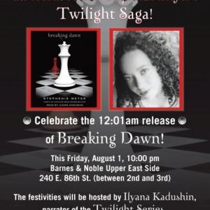 Ilyana Kadushin voice of Twilight Saga audio series