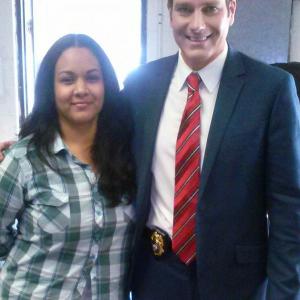 On the set of Homicide Hunter with Actor Carl Marino