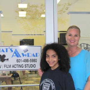 Kaley and her Studio Director Tammy Nichols Thats a Wrap Studio for TVFilm