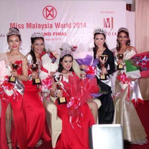 Miss Malaysia World 2014. I placed in the top 5 (most left)