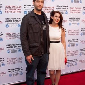 Justin Hilliard and Arianne Martin on the red carpet at Dallas International Film Festival