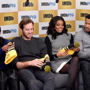 Gabrielle Union Nate Parker Armie Hammer and Aja Naomi King at event of The IMDb Studio 2015