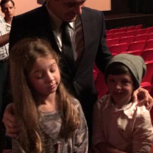 James Franco, Jacob Skirtech, and Stella Allen at the LA premiere of 