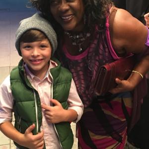 Jacob Skirtech and Loretta Devine at the LA premiere of The Sound and the Furry