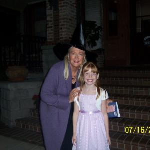 With Diane Ladd on the set of Deadtime Stories  Grave Secrets