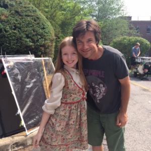 With director and actor Jason Bateman on set of The Family Fang Long Island NY 714