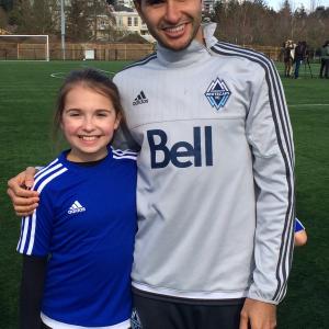 On set with Steven Beitashour from the Vancouver Whitecaps FC