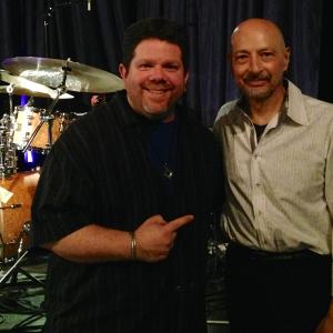 Drumming legend Steve Smith and I in NYC at the Iridium Jazz Club