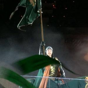 Chris Robertson as The Green Knight at Medieval Times Dinner and Tournament