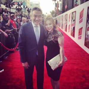 Chief Executive Officer of Warner Bros  Kevin Tsujihara and Alice Aoki attend premiere of New Line Cinema and MetroGoldwynMayers Hot Pursuit at TCL Chinese Theatre on April 30 2015 in Hollywood California
