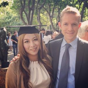 Lionsgate TV Group Chairman Kevin Beggs and Alice Aoki at UCLA graduation serve as commencement speaker at the UCLA School of Theater, Film and Televisions ceremony on June 12 at UCLAs Royce Hall.