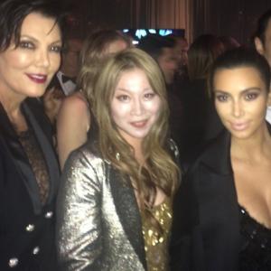 Alice Aoki , Kris Jenner and Kim Kardashian attend Rihanna's diamond ball charity event, held in the extravagant Vineyard in Beverly Hills, Dec. 11th,2014