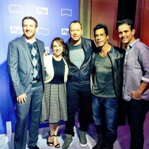 2015 TCA Winter Press Tour for Pop TV in Pasadena, CA. Seen with Donnie Wahlberg, Danny Wood, Joey McIntyre and Dannyelle Zywan.