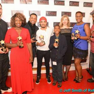 Winning group with special award winner Hill Harper at the Ocktober Film Festival NY 2015