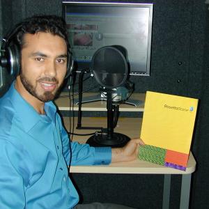 Still of Mustafa Haidari in the recording Studio of Rosetta Stone VA2010