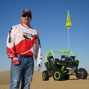 Brian riding the new Can Am Maverick at Glamis in CA