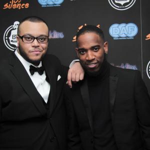R.M. Moses and Nathan Hector at the Blame The Consumer film premiere in London