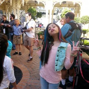 Alanis Sophia recording her commercial for Disney World Latino and Visit Florida