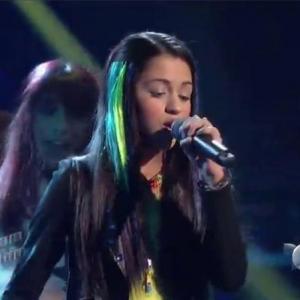 Alanis Sophia in the last episode of La Voz Kids Season 1 singing Titanium Top 3 Finalist