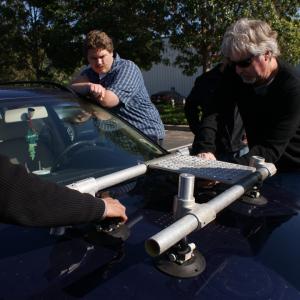 Working with Student on a Car Mount