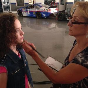 On Set Filming, Make up touch up 2015 National NASCAR Commercial for NBC NBC SPORTS Principal Role