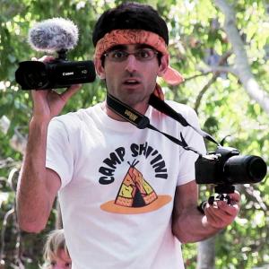 Benjamin J Magrdichian operating two cameras recording two separate angeles at Camp Shiini in 2011 for the Treasure Hunt Adventure Part IX  The Phantom Chiefs