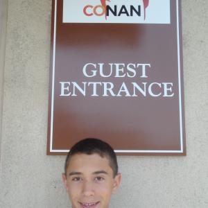Samuel on the set of The Conan OBrien Show
