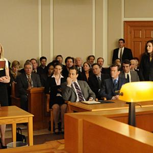Still of Julianna Margulies, Josh Charles, Dylan Baker and Mamie Gummer in The Good Wife (2009)