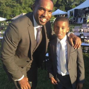 John Lawrence Long with actor Jason George on set of With This Ring