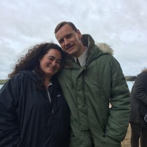 On set -- The Light Between Oceans with Michael Fassbender