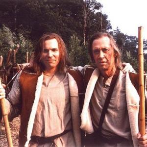 David Carradine and Michael Dawson on location (1995).