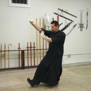 Michael Dawson demonstrating a SevenStar Praying Mantis kungfu form 2014