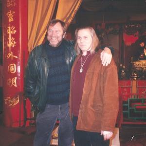 Michael Dawson the set of Kung Fu The Legend Continues with Bo Svenson 1995