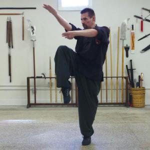 Michael Dawson performs a traditional form from the Tai Chi Praying Mantis style of kungfu 2014