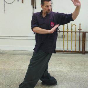 Michael Dawson demonstrates Pa-Kua Chang, an Internal form of kung-fu related to Tai Chi Chuan (2014).