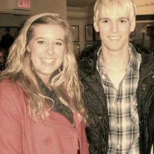 Stefani June with recording artist Aaron Carter