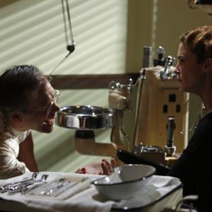 Still of Bridget Regan and Rick Peters in Agent Carter 2015