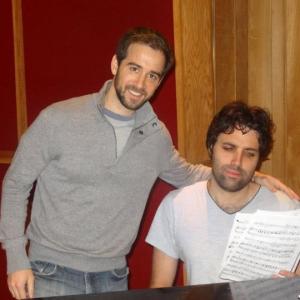 At Quad Studios recording a song with opera singer Ross Benoliel